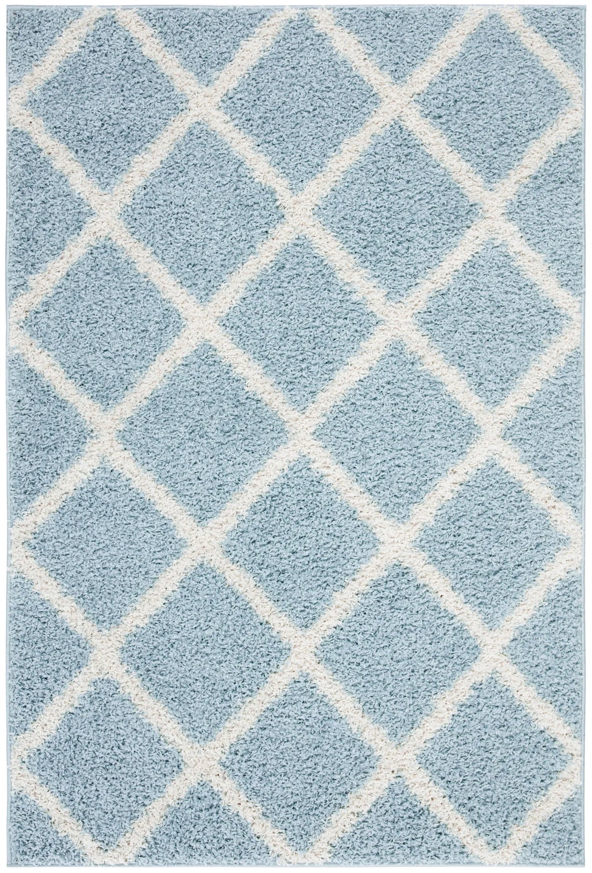 Safavieh New York Shag 3'-0" x 5'-0" Rug in Blue / Ivory