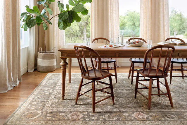 Chris Loves Julia x Loloi Rosemarie ROE-01 Sage / Blush Rug - room scene 1 horizontal