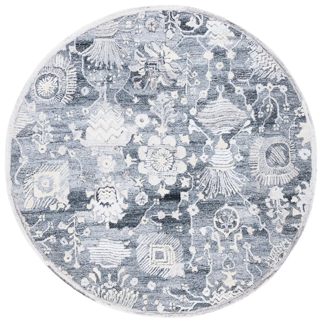 Safavieh Glamour 6'-0" x 6'-0" Rug in Grey / Ivory