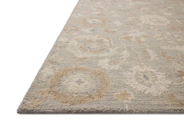 Chris Loves Julia x Loloi Dorothea DRT-01 Stone / Multi Rug - rug corner
