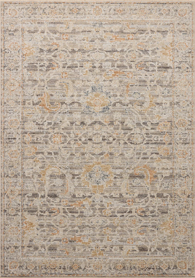 Loloi Milena MLE-05 Charcoal / Apricot Rug - main flat