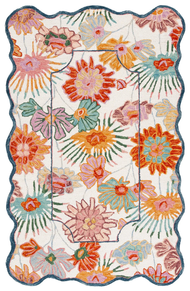 Safavieh Jardin 4'-0" x 6'-0" Rug in Ivory / Rust