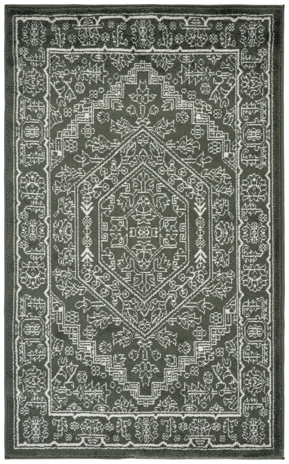 Safavieh Adirondack 3'-0" x 5'-0" Rug in Dark Green / Ivory