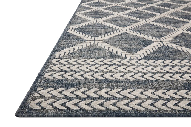 Loloi Rainier Rai-05 Denim/Ivory Rug - rug corner