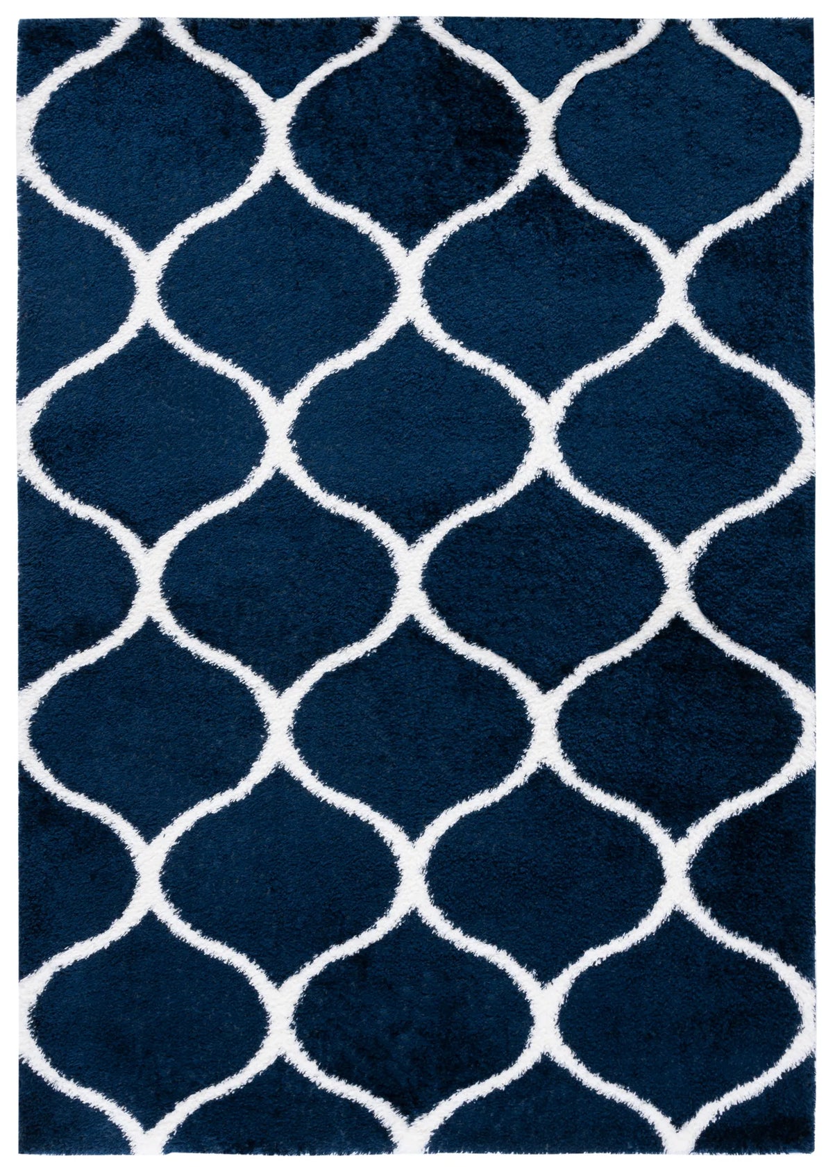 Safavieh Tahoe Shag 4'-0" x 6'-0" Rug in Navy / White