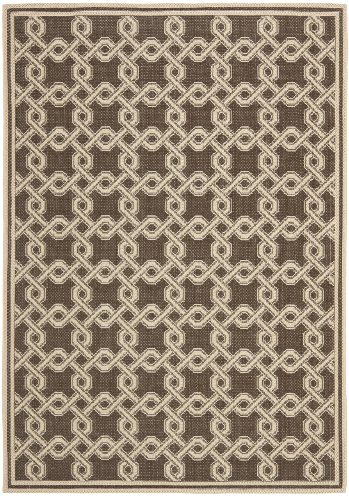 Safavieh Martha Stewart 4'-0" x 5'-7" Rug in Chocolate / Cream