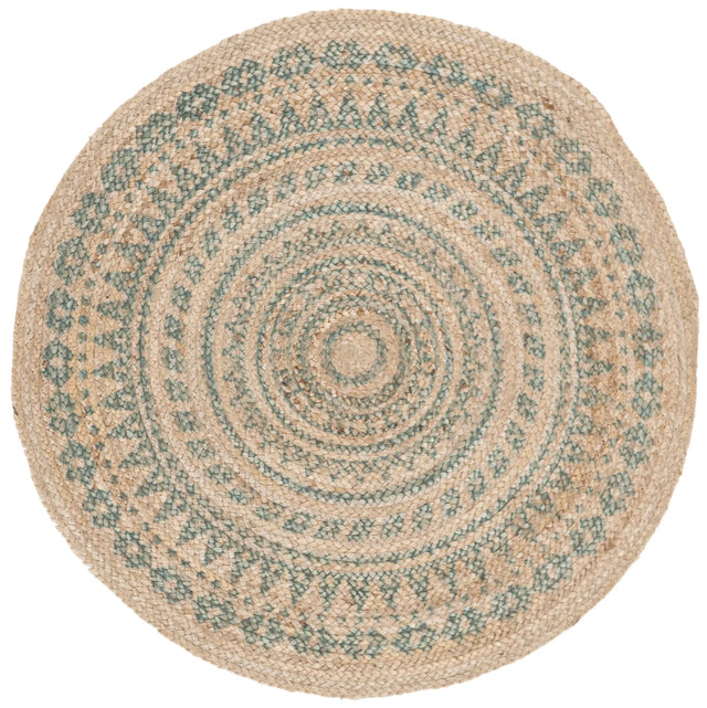 Safavieh Natural Fiber 3'-0" x 3'-0" Rug in Aqua / Natural