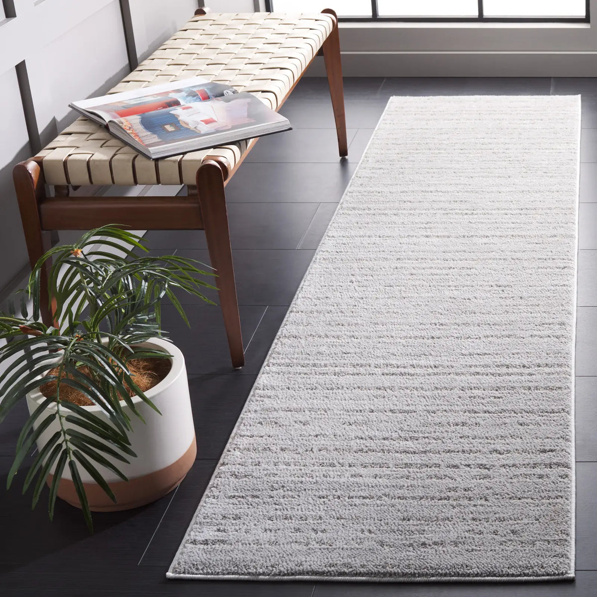 Safavieh Neptune 2'-2" x 8'-0" Rug in Light Grey / Grey