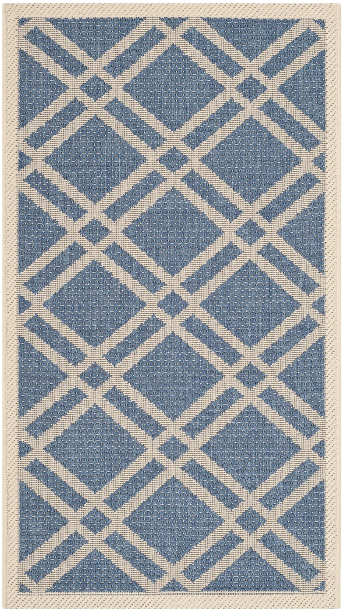 Safavieh Courtyard 2'-0" x 3'-7" Rug in Blue / Beige