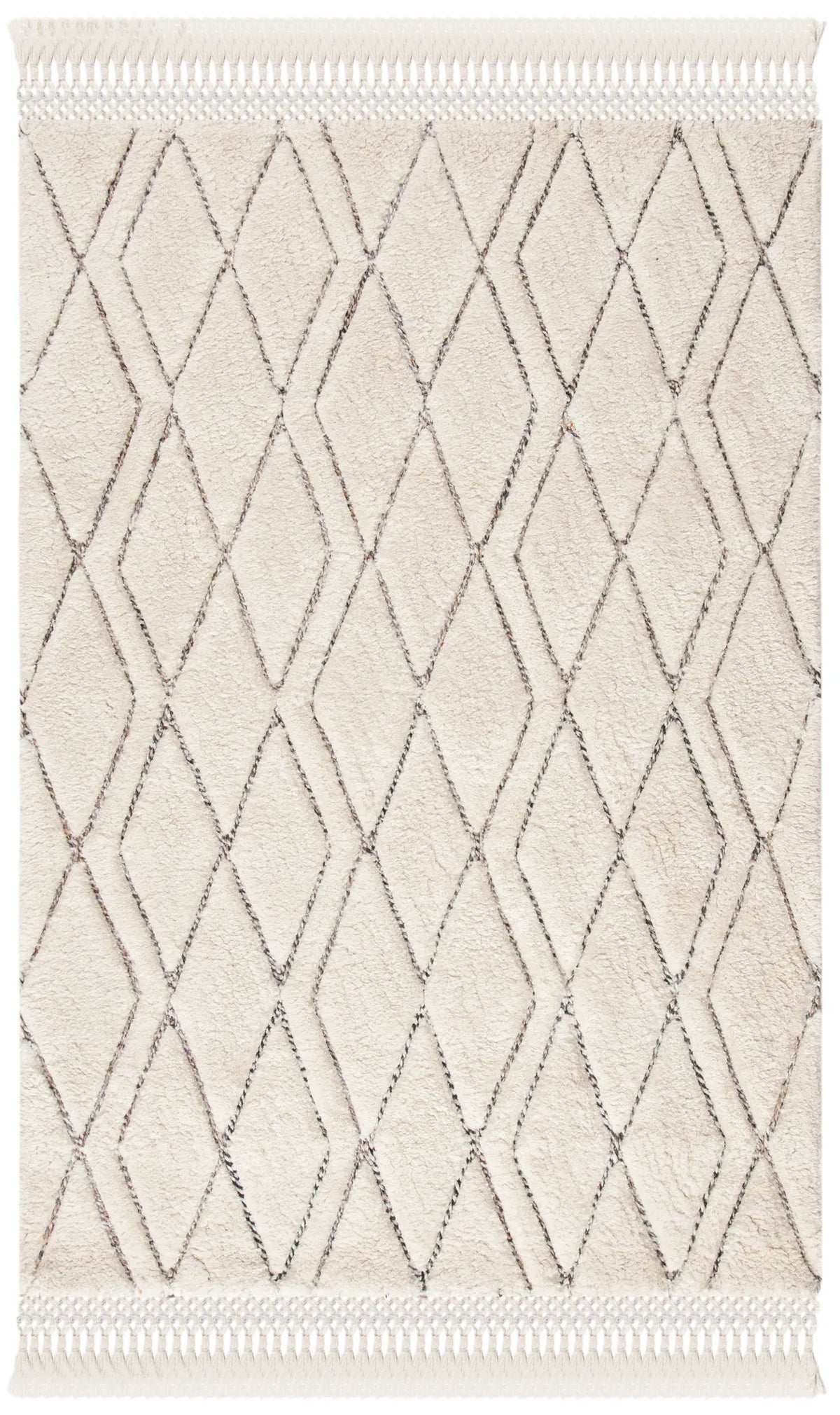 Safavieh Casablanca 4'-0" x 6'-0" Rug in Ivory / Grey