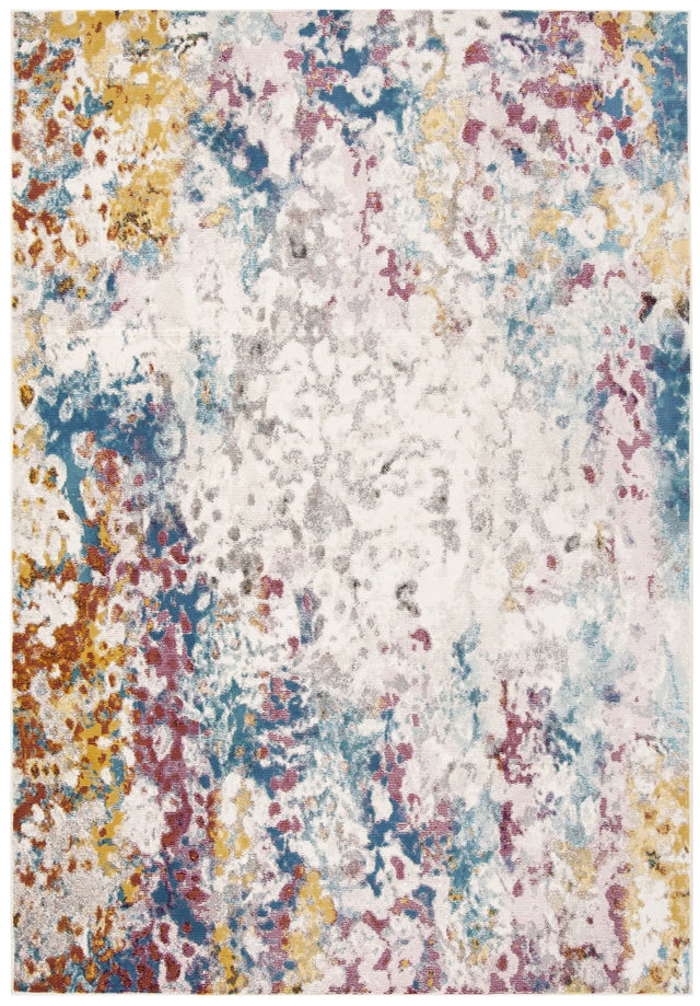 Safavieh Aria 4'-0" x 6'-0" Rug in Cream / Dark Teal