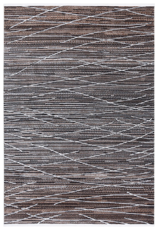 Safavieh Mila 4'-0" x 6'-0" Rug in Beige / Ivory Black