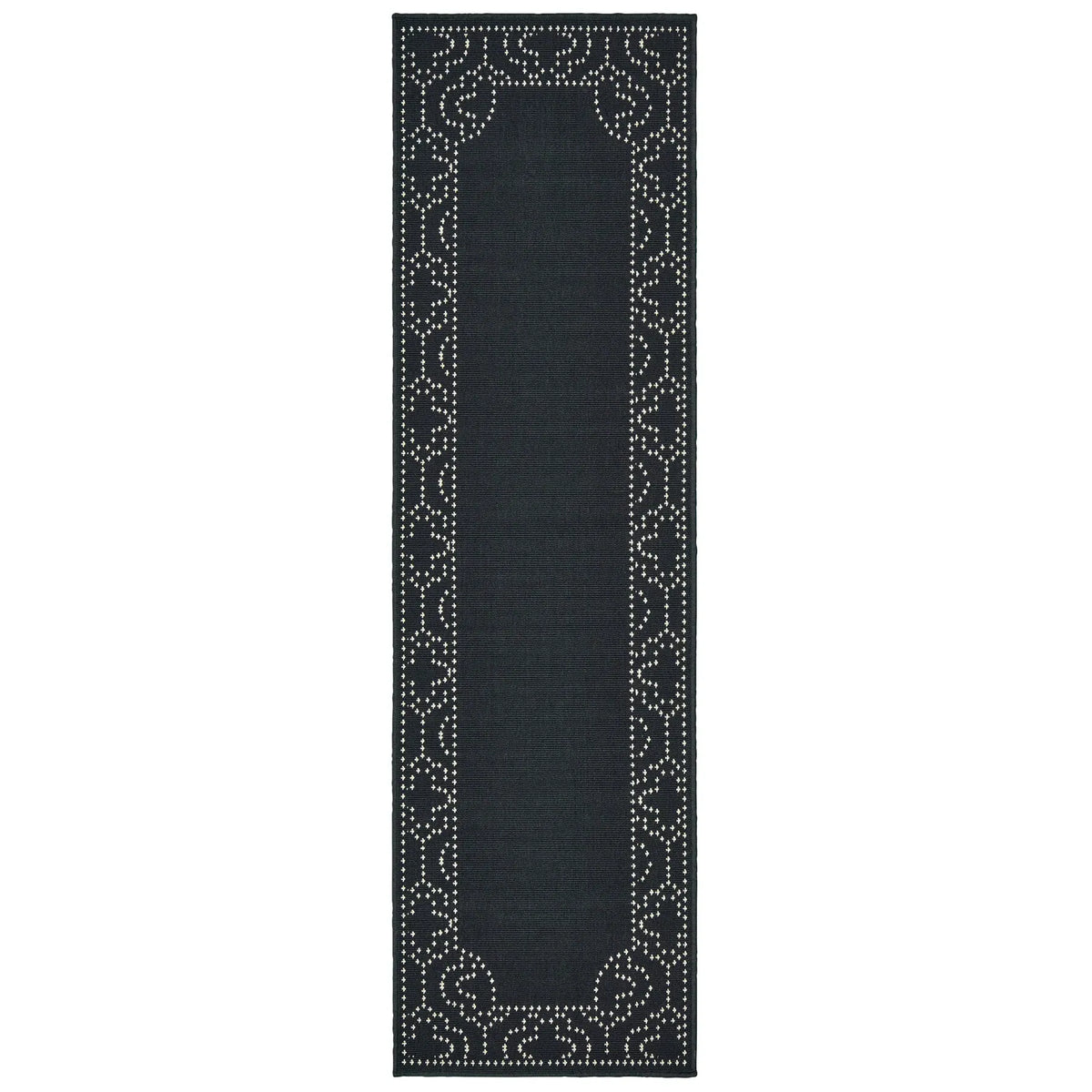Oriental Weavers Sphinx Marina 1247K Black / Ivory Rugs - runner