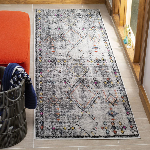 Safavieh Adirondack 2'-6" x 8'-0" Rug in Light Grey / Fuchsia