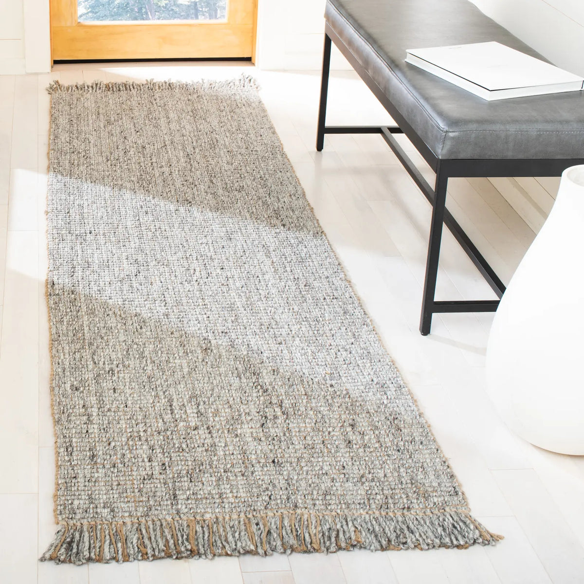 Safavieh Natural Fiber 2'-3" x 10'-0" Rug in Grey / Natural