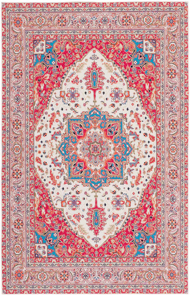 Safavieh Tucson 4'-0" x 6'-0" Rug in Red / Beige