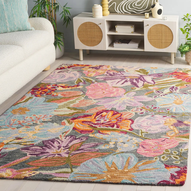 Safavieh Jardin 4'-0" x 6'-0" Rug in Green / Light Blue
