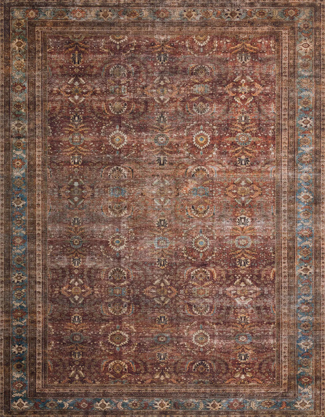 Loloi Layla Lay-01 Brick / Blue Rugs - main flat
