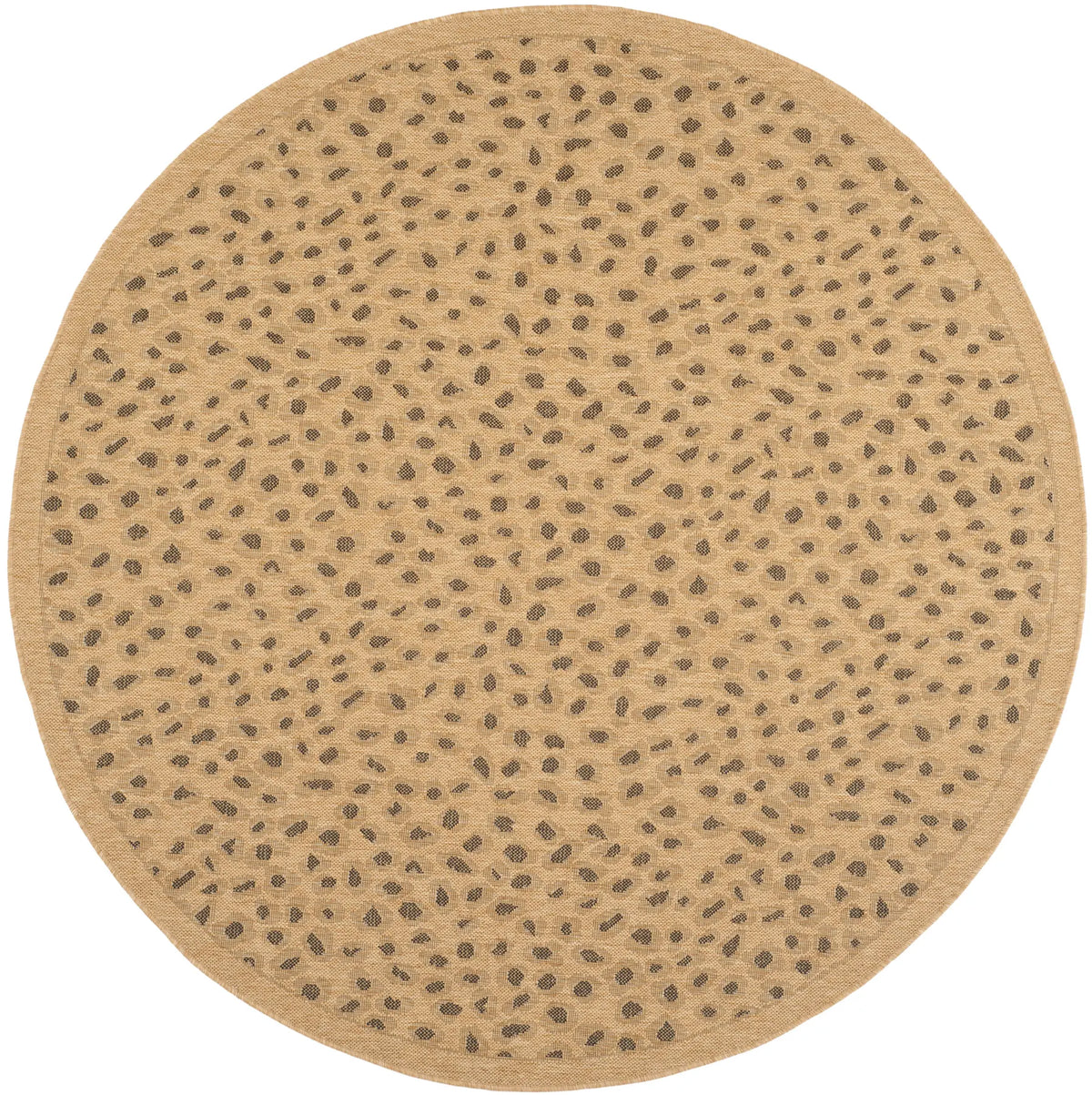 Safavieh Courtyard 6'-7" x 6'-7" Rug in Natural / Gold