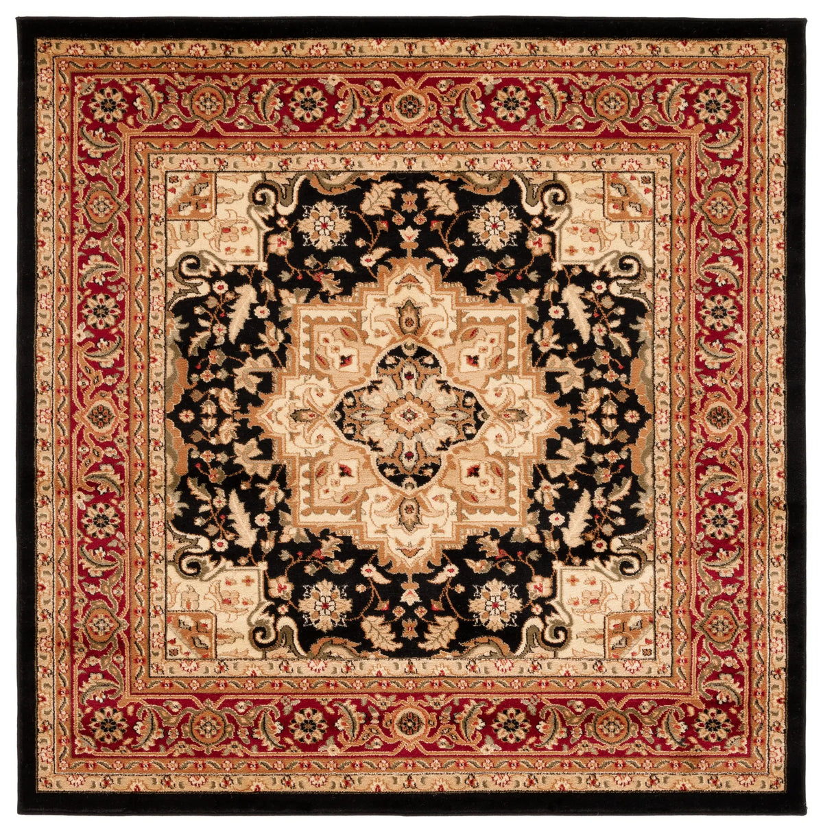 Safavieh Lyndhurst 6'-0" x 6'-0" Rug in Black / Red