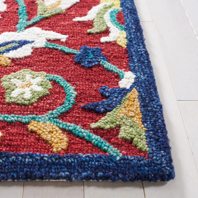 Safavieh Blossom 4'-0" x 6'-0" Rug in Red / Ivory