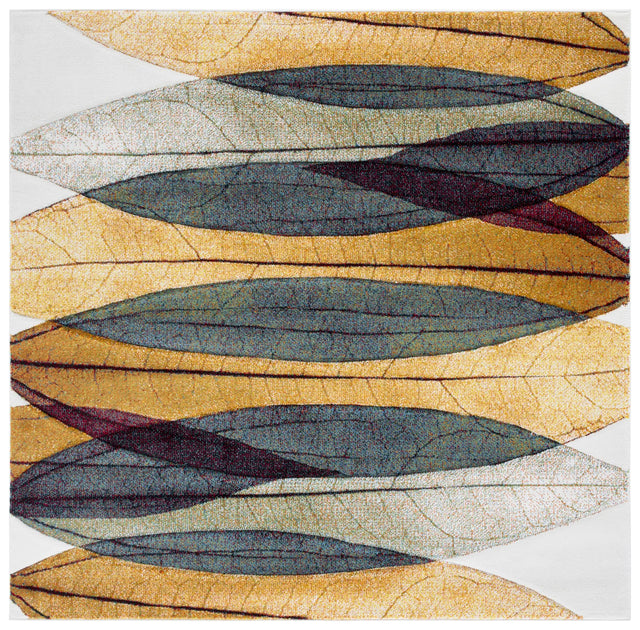 Safavieh Hollywood 6'-7" x 6'-7" Rug in Gold / Blue