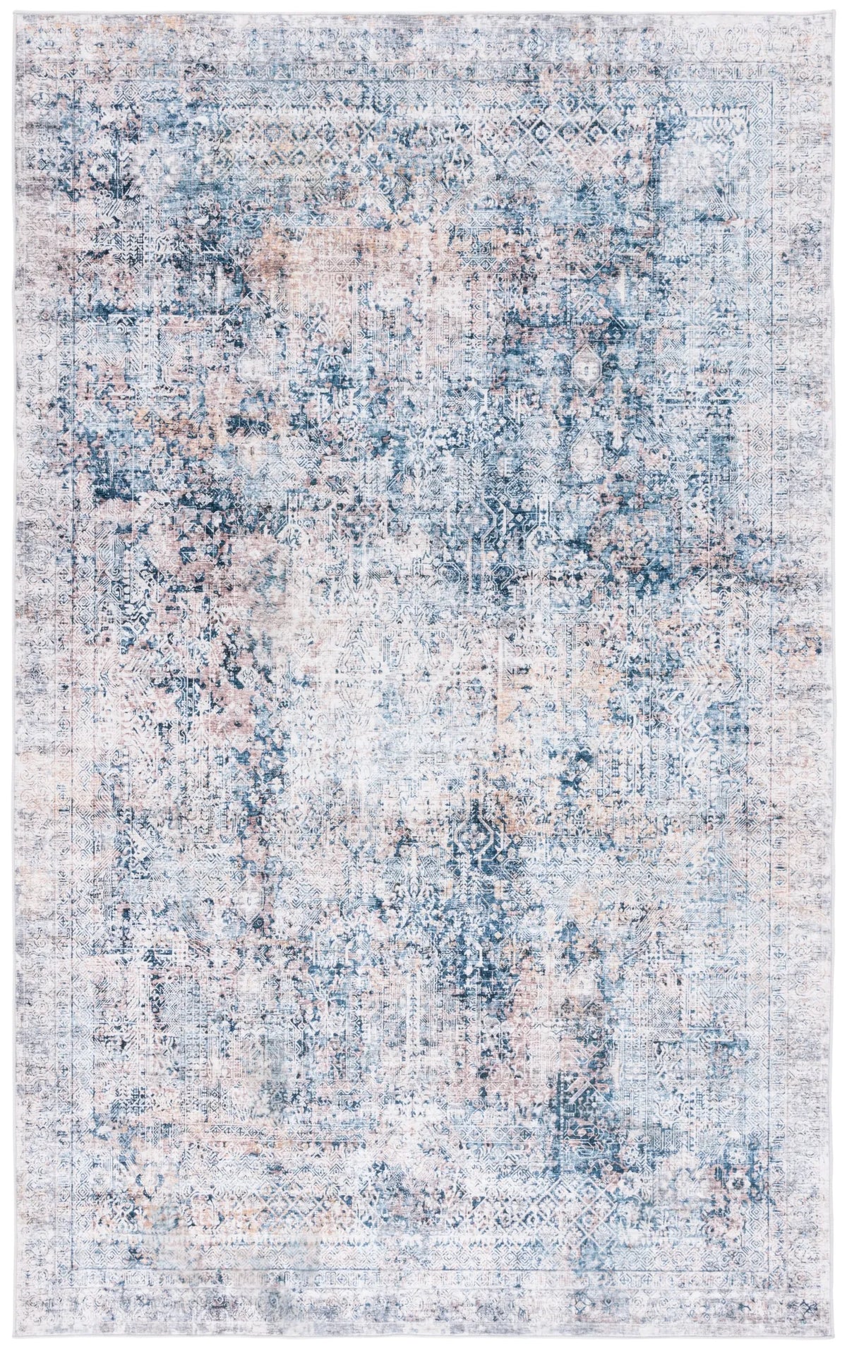 Safavieh Santa Monica 4'-0" x 6'-0" Rug in Navy / Beige