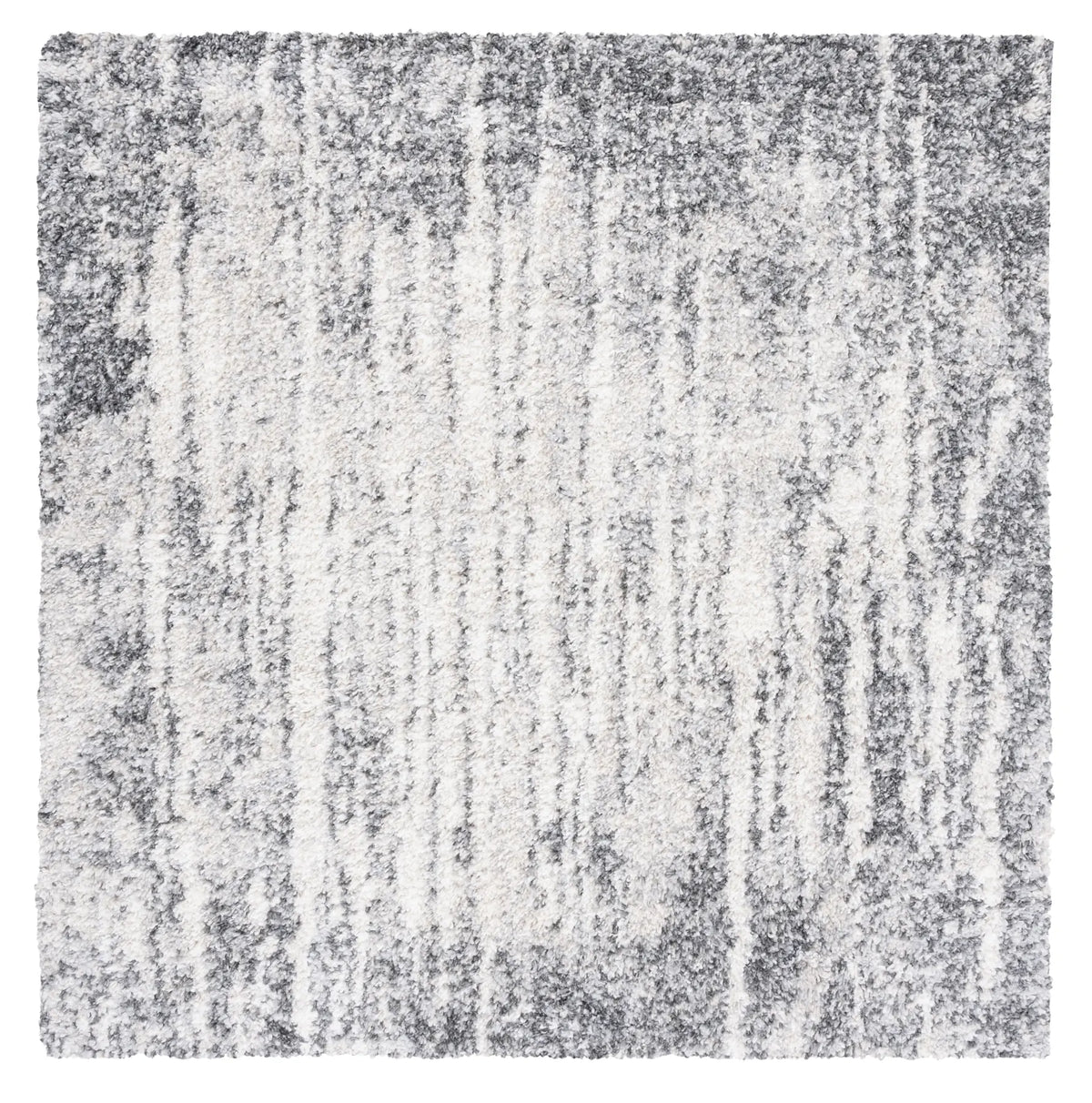 Safavieh Berber Shag 6'-7" x 6'-7" Rug in Grey / Ivory