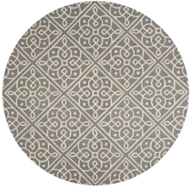 Safavieh Cambridge 6'-0" x 6'-0" Rug in Dark Grey / Ivory