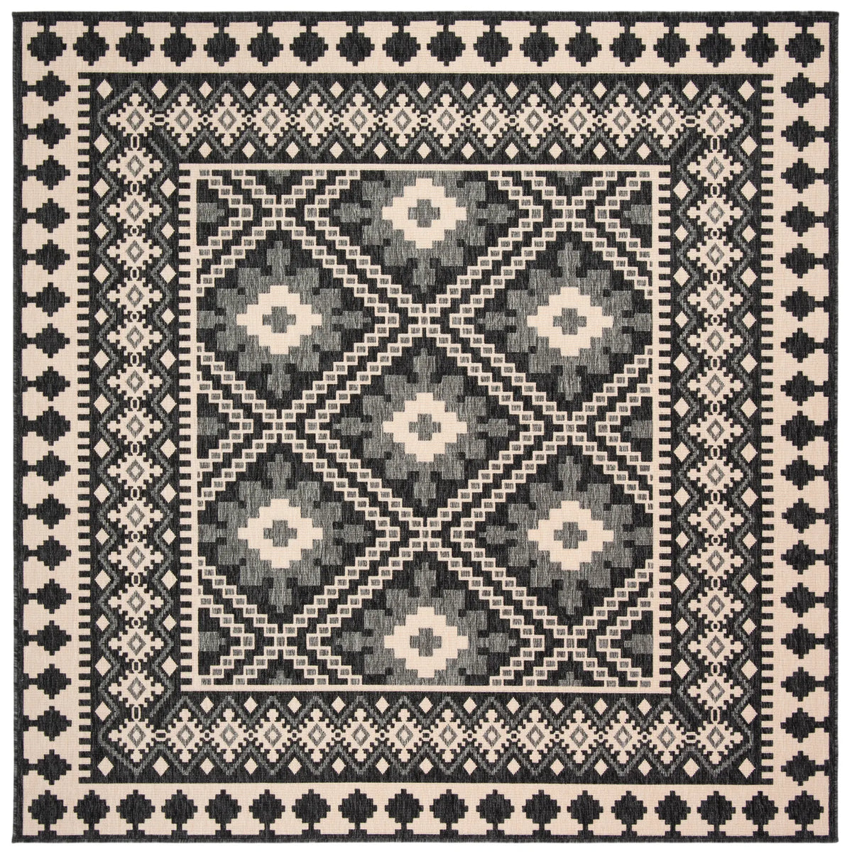 Safavieh Veranda 6'-7" x 6'-7" Rug in Ivory / Grey