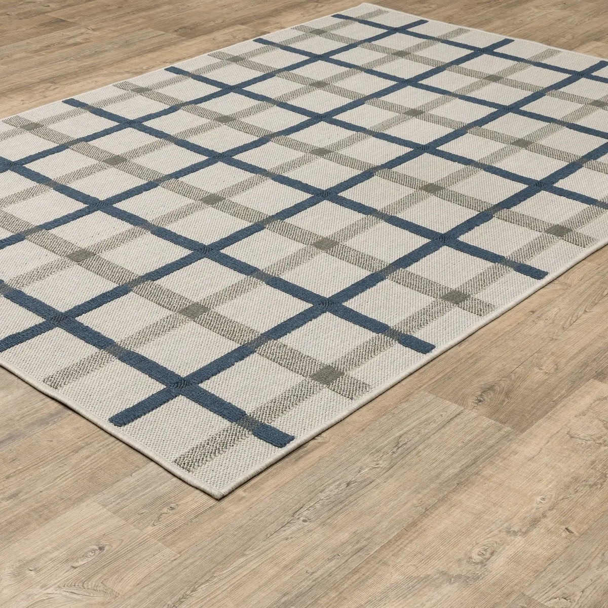 Oriental Weavers Torrey 7150H Beige/ Blue Rug - angle detail