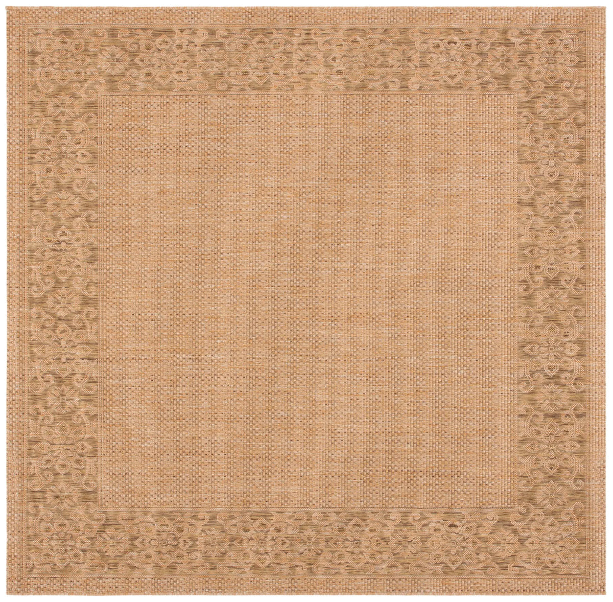 Safavieh Courtyard 6'-7" x 6'-7" Rug in Natural / Gold