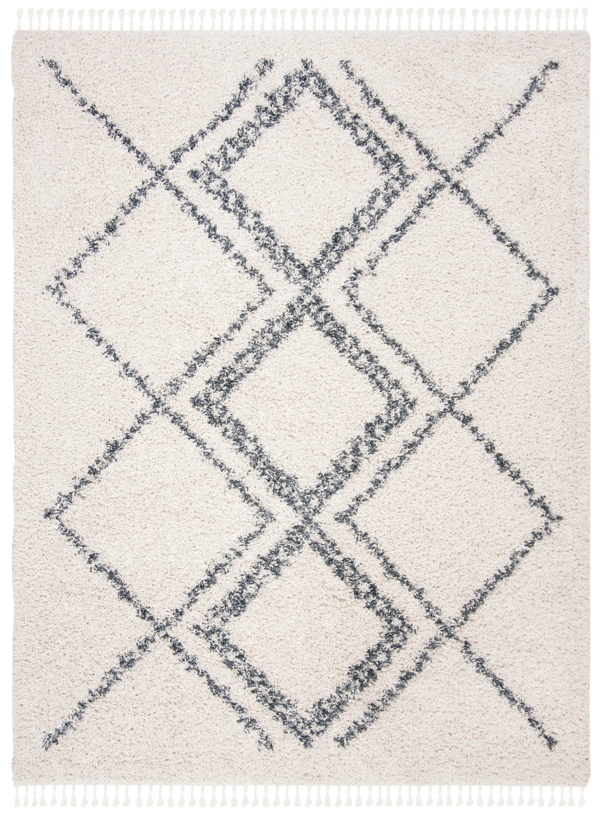 Safavieh Pro Lux Shag 400 10'-0" x 14'-0" Rug in Cream / Blue