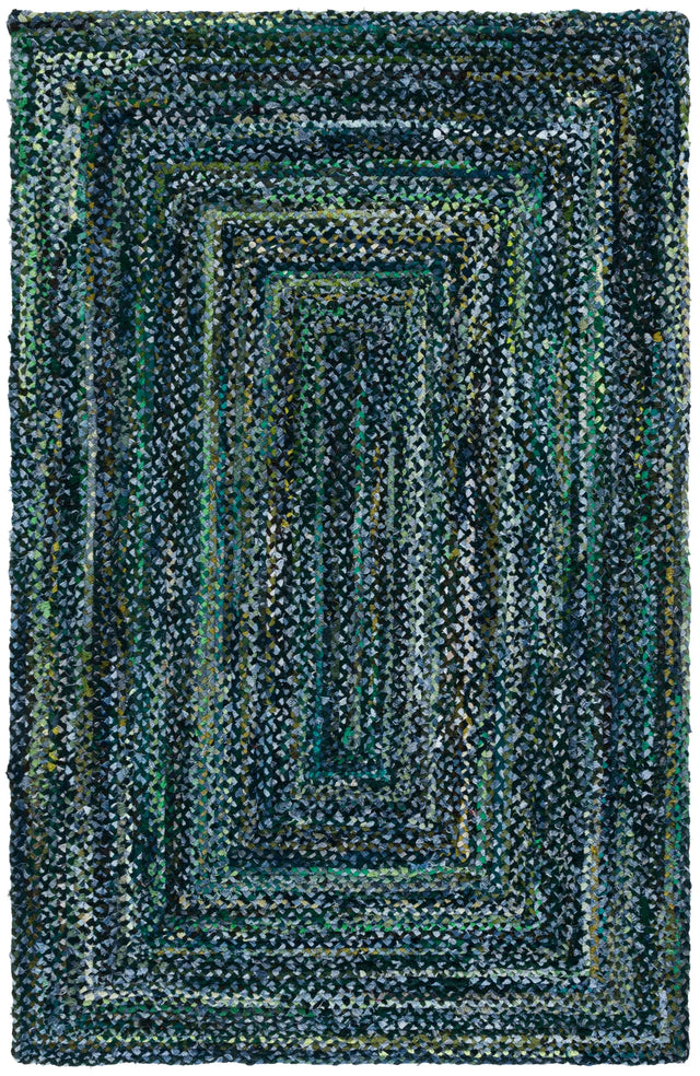 Safavieh Braided 4'-0" x 6'-0" Rug in Dark Green / Blue