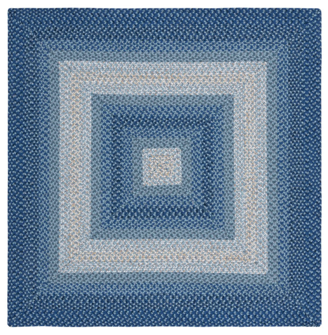 Safavieh Braided 5'-0" x 5'-0" Rug in Navy / Grey