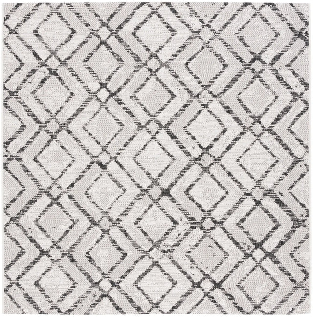 Safavieh Courtyard 6'-7" x 6'-7" Rug in Ivory / Black