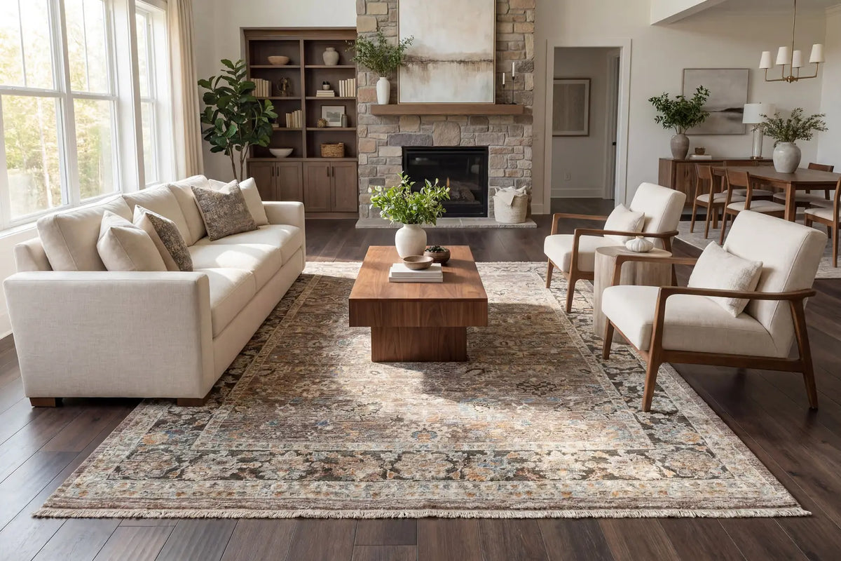 Dynamic Rugs Autumn 10922 Power Loomed Traditional Brown/Multi Rug - Room