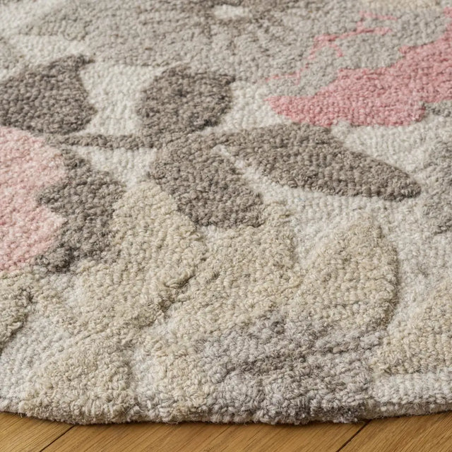 Safavieh Jardin 6'-0" x 6'-0" Rug in Grey / Pink