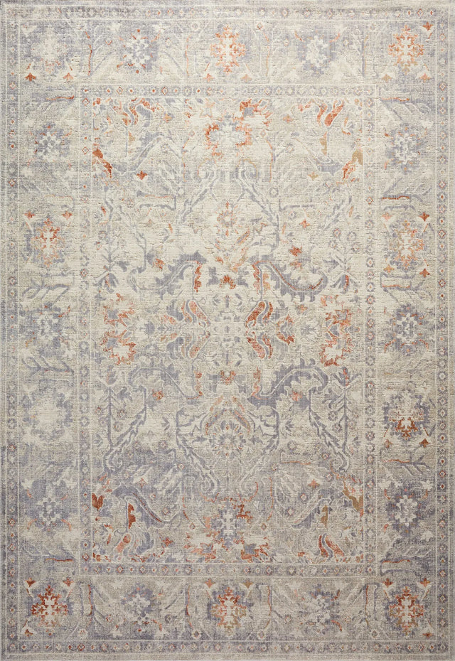 Chris Loves Julia x Loloi Rosemarie ROE-05 Oatmeal / Lavender Rug - main flat