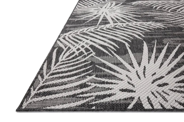 Loloi Easton ESN-09 Ivory / Onyx Rug - rug corner