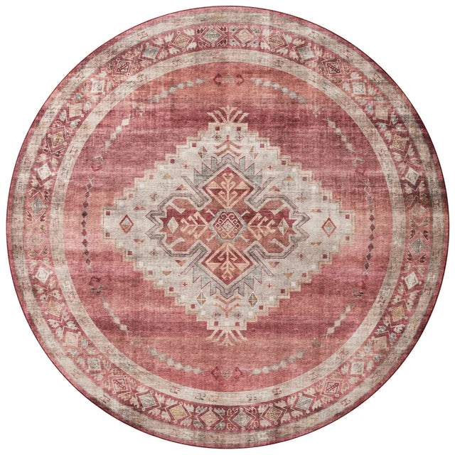 Loloi Heidi Hei-03 Sunset/Natural Rugs - round flat