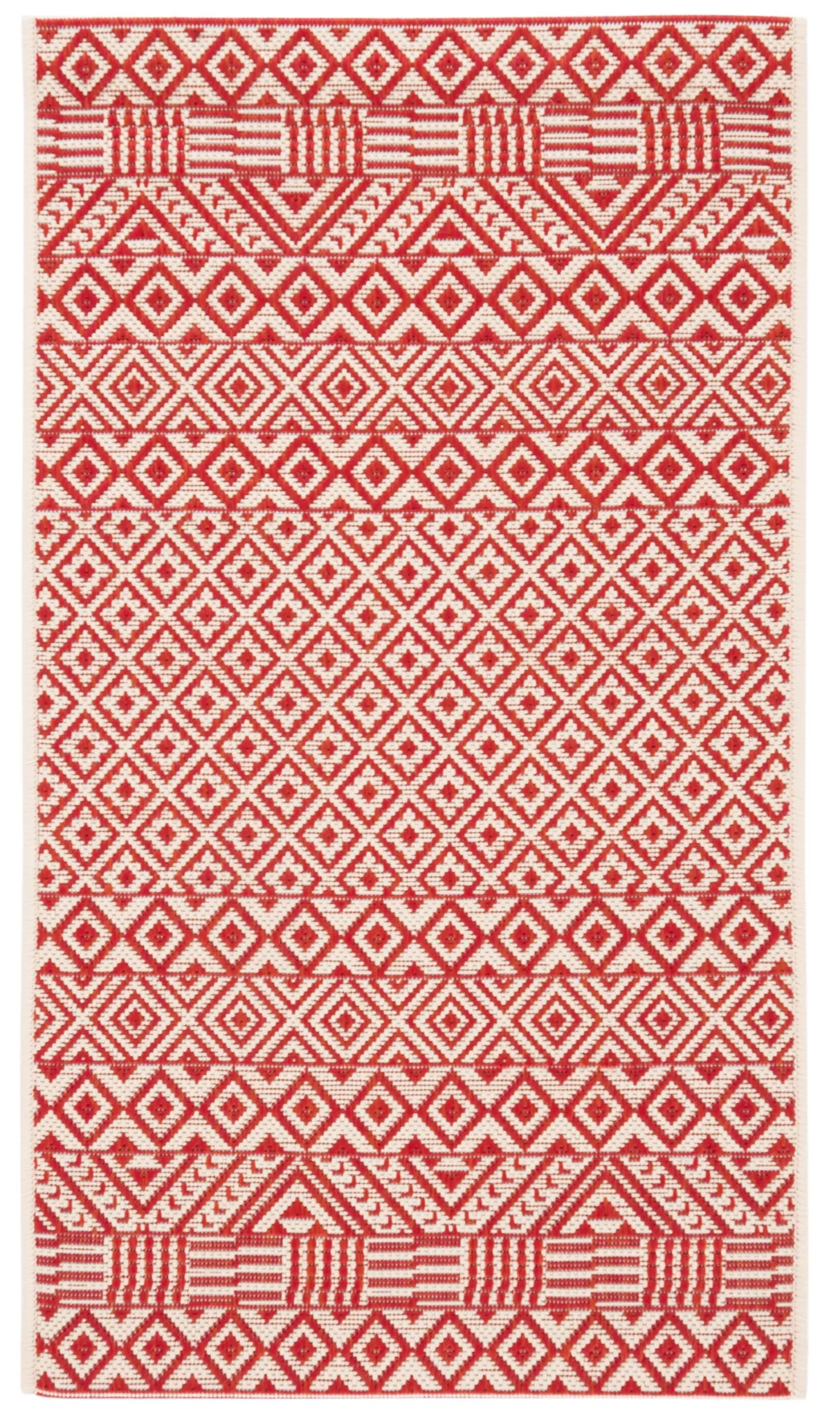 Safavieh Courtyard 2'-0" x 3'-7" Rug in Beige / Red