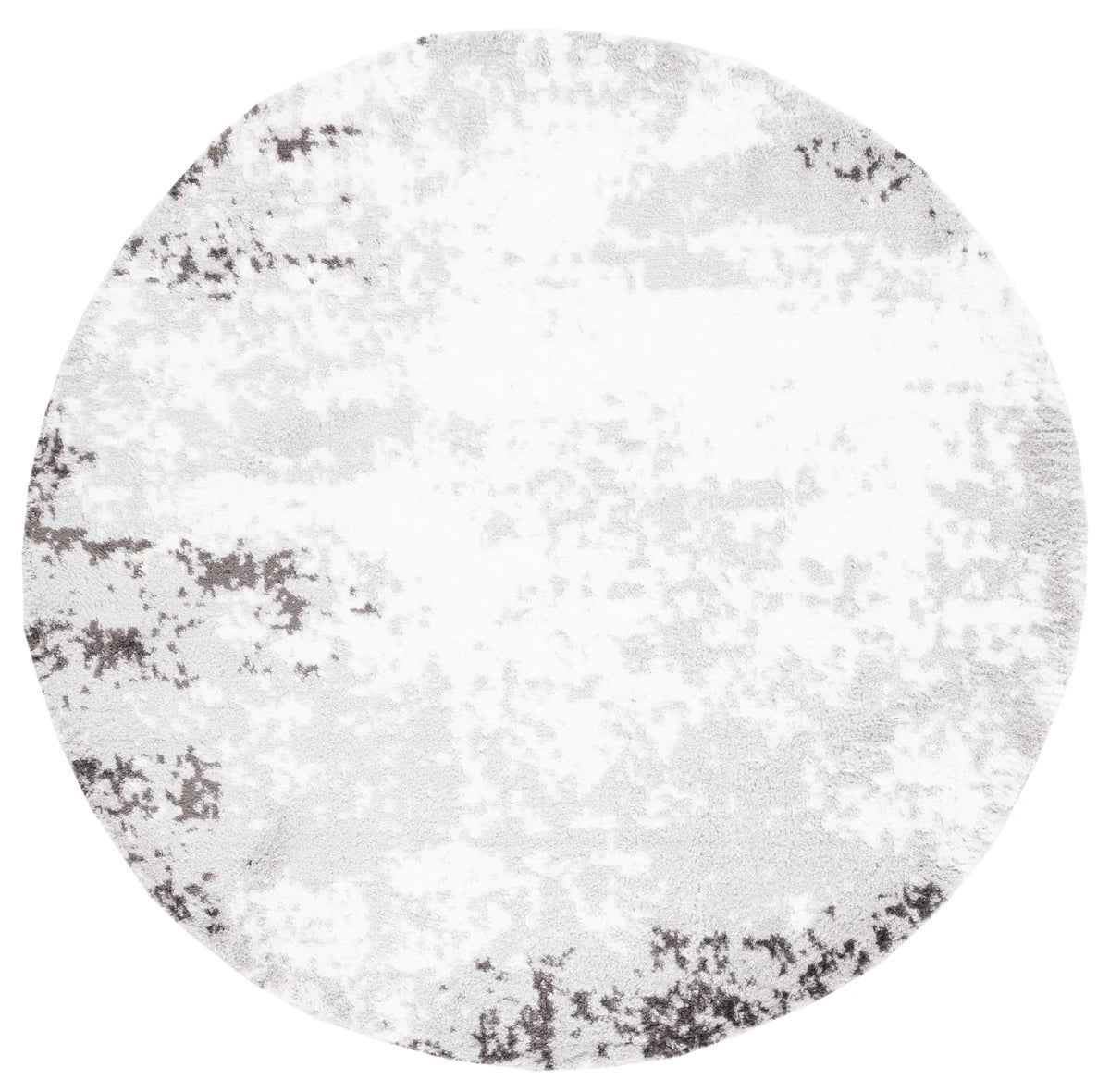 Safavieh Berber Shag 7'-0" x 7'-0" Rug in Light Grey / Dark Grey
