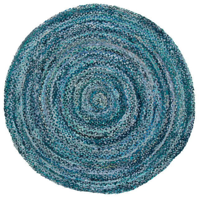 Safavieh Braided 6'-0" x 6'-0" Rug in Teal / Blue
