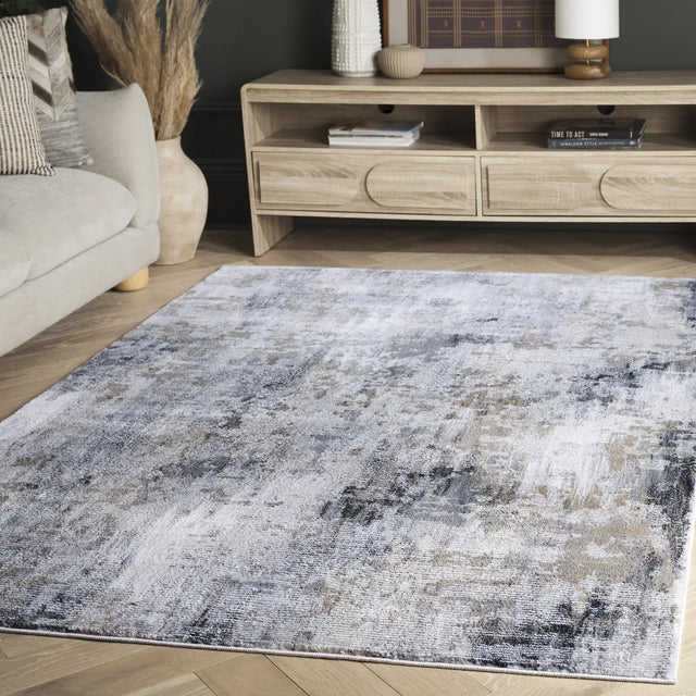 Safavieh Slate 700 4'-0" x 6'-0" Rug in Grey / Brown Ivory