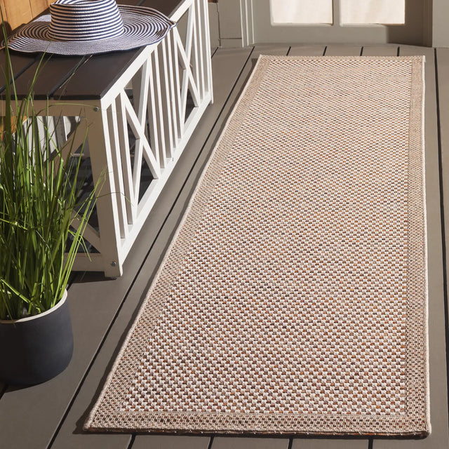 Safavieh Sisal All-Weather 2'-2" x 8'-0" Rug in Ivory / Orange Beige