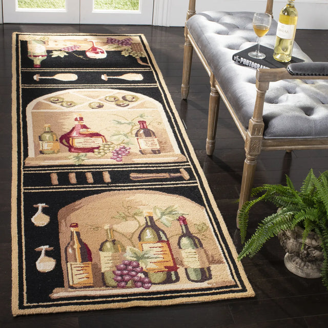 Safavieh Chelsea 2'-6" x 12'-0" Rug in Black / Multi