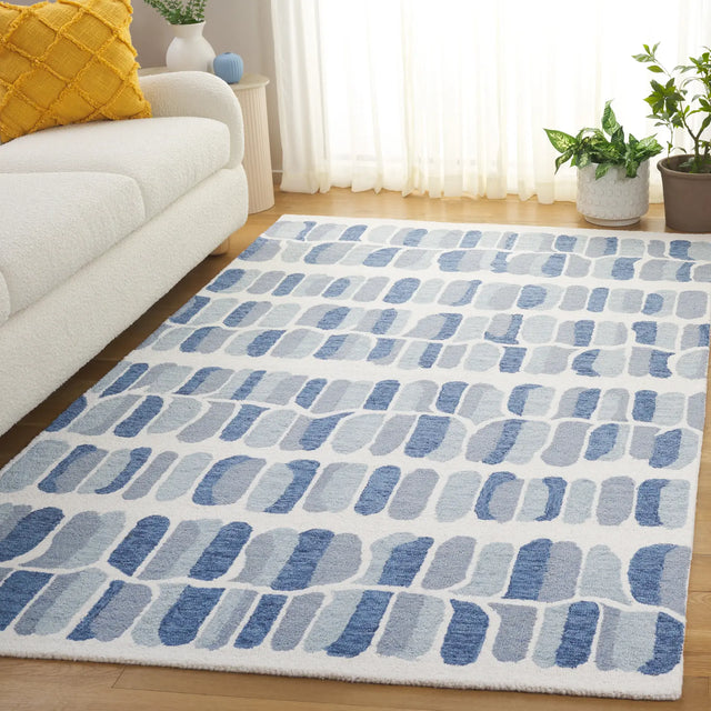 Safavieh Metro 4'-0" x 6'-0" Rug in Blue / Ivory