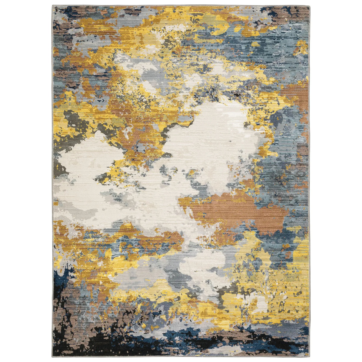 Oriental Weavers Sphinx Caravan 530V8 Yellow/ Blue Rugs - main flat