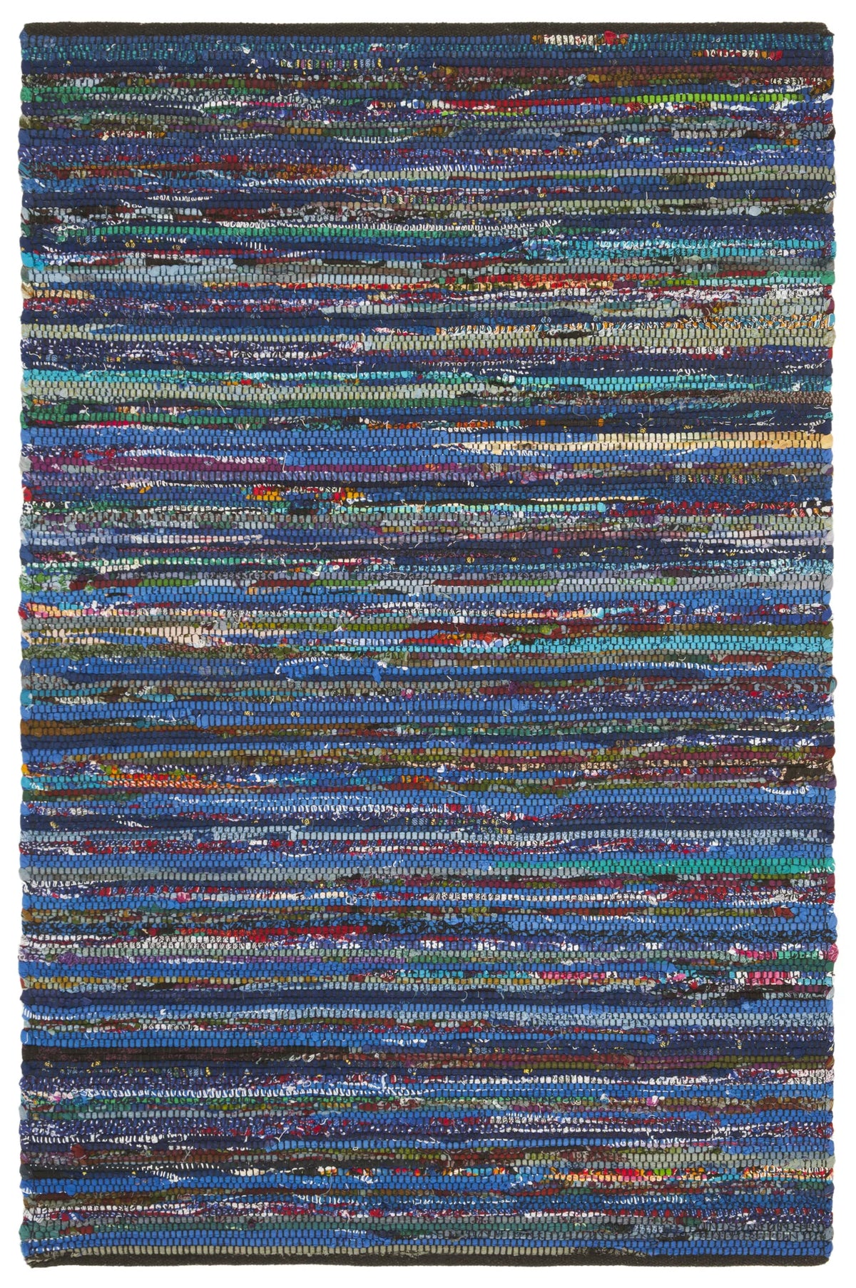 Safavieh Rag Rug 3'-0" x 5'-0" Rug in Turquoise / Black